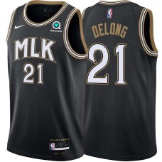 Atlanta Hawks #21 Nate DeLong Jersey -Black 2020-21 City