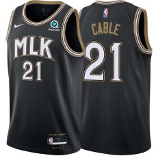 Atlanta Hawks #21 Barney Cable Jersey -Black 2020-21 City