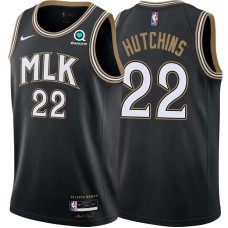 Atlanta Hawks #22 Mel Hutchins Jersey -Black 2020-21 City