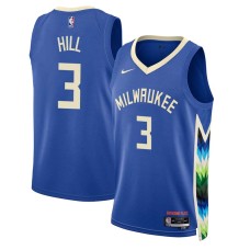 Milwaukee Bucks #3 George Hill Jersey -2022-2023 City