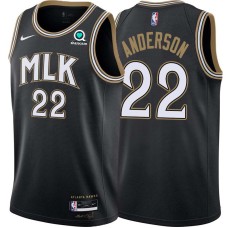 Atlanta Hawks #22 Greg Anderson Jersey -Black 2020-21 City