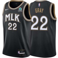 Atlanta Hawks #22 Ed Gray Jersey -Black 2020-21 City