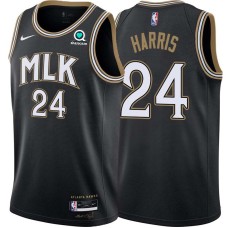 Atlanta Hawks #24 Chris Harris Jersey -Black 2020-21 City