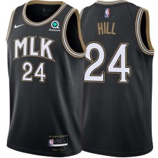 Atlanta Hawks #24 Cleo Hill Jersey -Black 2020-21 City