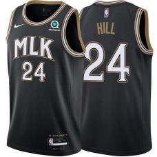 Atlanta Hawks #24 Armond Hill Jersey -Black 2020-21 City