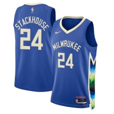 Milwaukee Bucks #24 Jerry Stackhouse Jersey -2022-2023 City