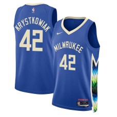 Milwaukee Bucks #42 Larry Krystkowiak Jersey -2022-2023 City