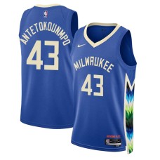 Milwaukee Bucks #43 Thanasis Antetokounmpo Jersey -2022-2023 City