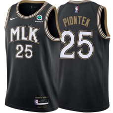 Atlanta Hawks #25 Dave Piontek Jersey -Black 2020-21 City