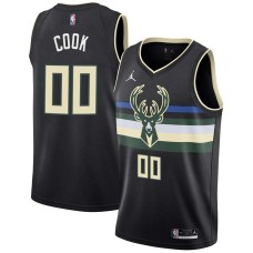 Milwaukee Bucks #00 Anthony Cook Jersey -Black