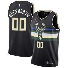 Milwaukee Bucks #00 Kevin Duckworth Jersey -Black