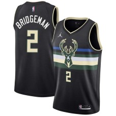 Milwaukee Bucks #2 Junior Bridgeman Jersey -Black