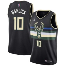 Milwaukee Bucks #10 Bob Warlick Jersey -Black