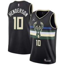 Milwaukee Bucks #10 Gerald Henderson Jersey -Black