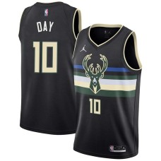 Milwaukee Bucks #10 Todd Day Jersey -Black