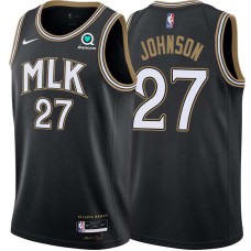 Atlanta Hawks #27 Ollie Johnson Jersey -Black 2020-21 City