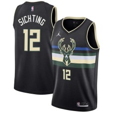 Milwaukee Bucks #12 Jerry Sichting Jersey -Black