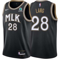 Atlanta Hawks #28 Andrew Lang Jersey -Black 2020-21 City