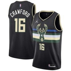 Milwaukee Bucks #16 Freddie Crawford Jersey -Black