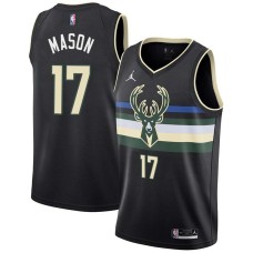 Milwaukee Bucks #17 Anthony Mason Jersey -Black