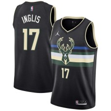 Milwaukee Bucks #17 Damien Inglis Jersey -Black