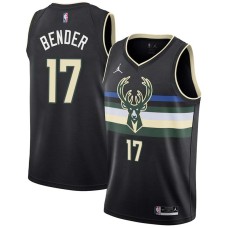 Milwaukee Bucks #17 Dragan Bender Jersey -Black