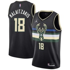 Milwaukee Bucks #18 Georgios Kalaitzakis Jersey -Black