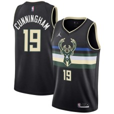 Milwaukee Bucks #19 Dick Cunningham Jersey -Black