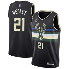 Milwaukee Bucks #21 Walt Wesley Jersey -Black