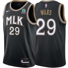 Atlanta Hawks #29 Mike Wilks Jersey -Black 2020-21 City