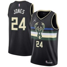 Milwaukee Bucks #24 Wali Jones Jersey -Black