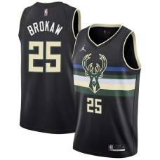 Milwaukee Bucks #25 Gary Brokaw Jersey -Black