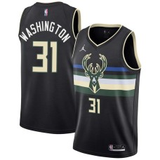 Milwaukee Bucks #31 Richard Washington Jersey -Black