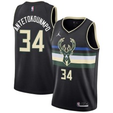 Milwaukee Bucks #34 Giannis Antetokounmpo Jersey -Black