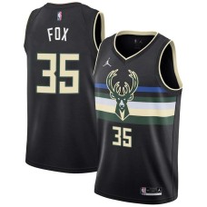 Milwaukee Bucks #35 Jim Fox Jersey -Black