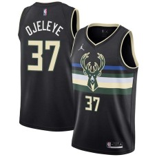 Milwaukee Bucks #37 Semi Ojeleye Jersey -Black