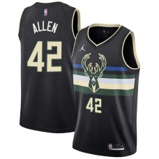 Milwaukee Bucks #42 Lucius Allen Jersey -Black