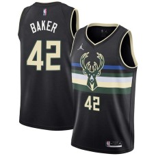 Milwaukee Bucks #42 Vin Baker Jersey -Black