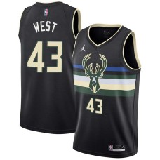 Milwaukee Bucks #43 Mark West Jersey -Black