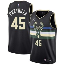 Milwaukee Bucks #45 Joel Przybilla Jersey -Black