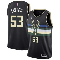 Milwaukee Bucks #53 Alton Lister Jersey -Black