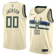 Milwaukee Bucks #00 Darnell Jackson Jersey -Cream