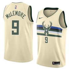 Milwaukee Bucks #9 McCoy McLemore Jersey -Cream