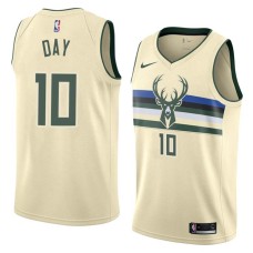 Milwaukee Bucks #10 Todd Day Jersey -Cream