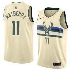 Milwaukee Bucks #11 Lee Mayberry Jersey -Cream