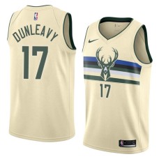 Milwaukee Bucks #17 Mike Dunleavy Jersey -Cream