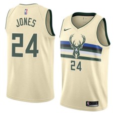 Milwaukee Bucks #24 Wali Jones Jersey -Cream