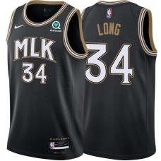 Atlanta Hawks #34 John Long Jersey -Black 2020-21 City