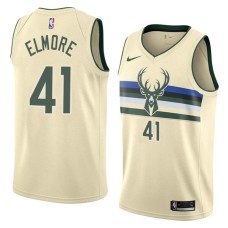 Milwaukee Bucks #41 Len Elmore Jersey -Cream