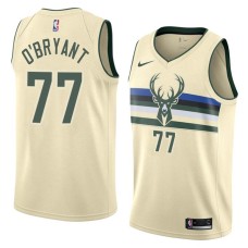 Milwaukee Bucks #77 Johnny O'Bryant Jersey -Cream